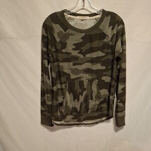 Olive Green Camo Long Sleeve Shirt